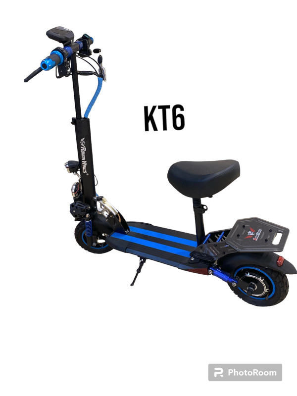 Rohan Wings KT6A Kick Fast Scooter, motor is 1800 Watt Power, the battery is 48V 13Ah, Adjustable and Foldable, With huge LED Display meter, dual disk breaks, dual suspension,, BLACK