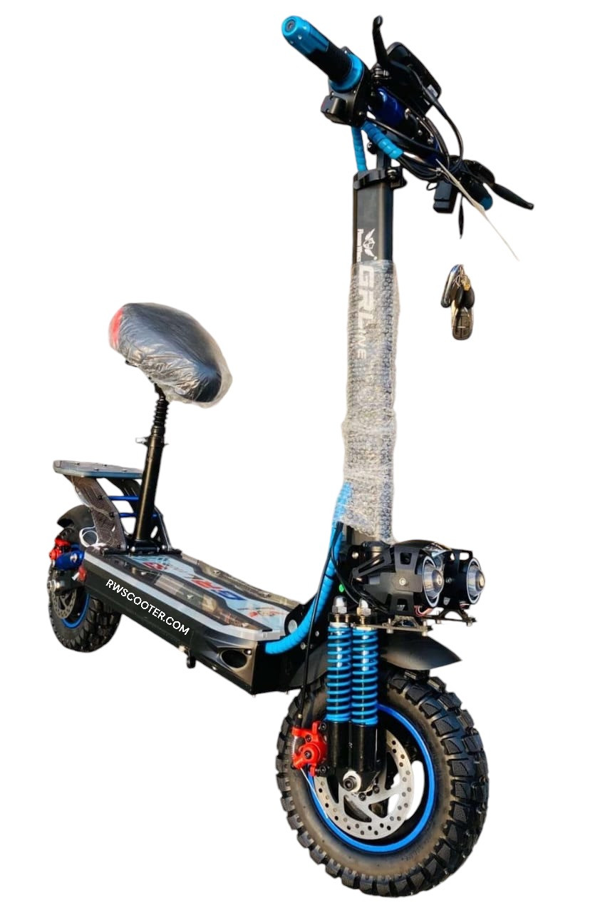 Rohan Wings S3 Plus Quick Power System 2000 Watts Motor, 48V 15AH Battery, 25-40km Range, Foldable, Bluetooth Speaker, Removable Seat, Red Black