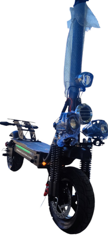 Rohan Wings S2 Tall Kick Scooter, 2000 Watts Motor, 48V 13A Battery, 25-30km Range, Foldable, Bluetooth Speaker, Removable Seat, Red Black